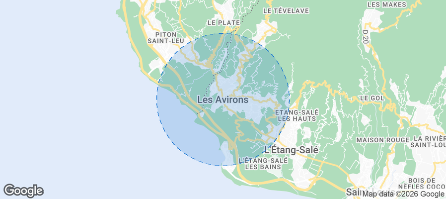 Les Avirons Airbnb map